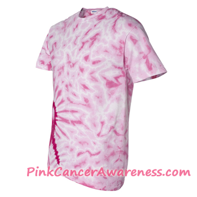 Pink Ribbon Logo/Symbol Tie Dyed T-shirt