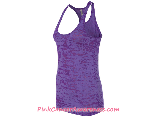 Ladies' Meegs Eco-Jersey Racerback Tank - Eco True Purple Side View