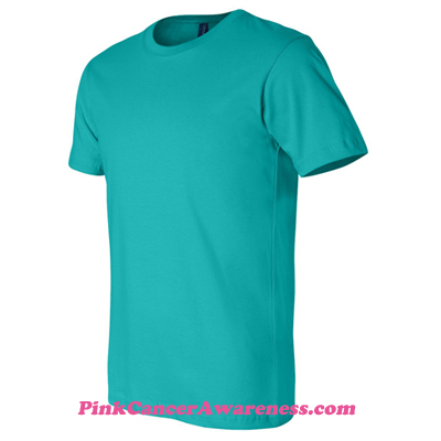 Teal Unisex Short Sleeve Jersey T-Shirt Side View