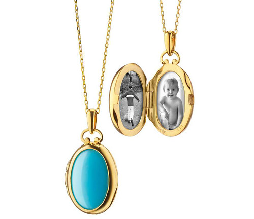 Turquoise and Mother of Pearl Locket
