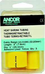 ANCOR 306906 HEAT SHRINK TUBE 3/4X6 YL 4PCS