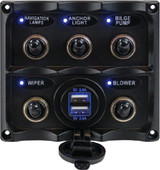 SEA-DOG LINE 424617-1 TOGGLE SWITCH(5) PANEL W/USB