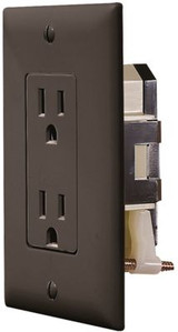 RV DESIGNER S817 BLK DUAL OUTLET W/COV-PLATE