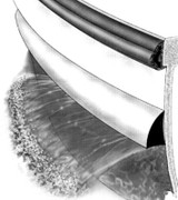 TACO METALS V21-0874WHA18 RIGID SPRAY RAIL WHITE 18'