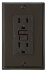 VALTERRA DG15BVP GFI RECEPTACLE W/ LT BRWN