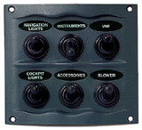 AFI/MARINCO/GUEST/NICRO/BEP 900-6WP SWITCH PANEL 6 GANG GRAY