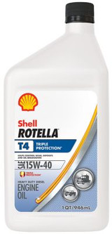 SHELL OIL 550049483 ROTELLA T4 15W40 CK-4 QT @6