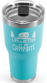 CAMCO RV 53058 TUMBLER COOL BLUE 30OZ