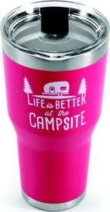 CAMCO RV 53062 TUMBLER CORAL PINK 30OZ