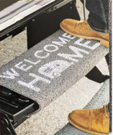 CAMCO RV 53195 STEP RUG PVC SCRUB 23  GRAY