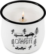 CAMCO RV 53244 CITRONELLA WHT/BLK RIM CANDLE