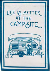 CAMCO RV 53307 YARD FLAG WHT/BLU CAMPER/CANOE