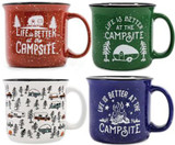 CAMCO RV 53357 MUGS ASSORTED COLORS 4PK 14OZ