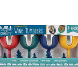 CAMCO RV 53465 WINE TUMBLR SET/4 MULTI COLOR