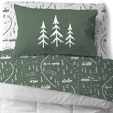 CAMCO RV 53477 GREEN MAP BED SHEETS BUNK