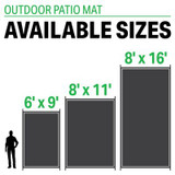 8 X 16 TOUPE/LIGHT GREY PATIO MAT 8X16FT RV SQ GRY/LTN