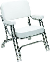 SEACHOICE 78503 DECK CHAIR - ALUMINUM WHITE