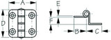 SEA-DOG LINE 203590-1 DAMP OFFST BUTT HINGE 1-1/2 PR