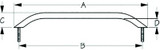 SEA-DOG LINE 254607-1 STUD MNT HNDRL 304 SS 18-1/2