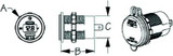 SEA-DOG LINE 426511-1 ROUND USB/USC SOCKET