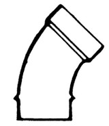 LASALLE BRISTOL (BRISTOL PRODS) 632401 45 ST ELBOW 1 1/2IN ABS
