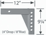 PROGRESS MFG INC 90-02-4200 HI-LO ADJ SHANK 4INDROP8INRISE