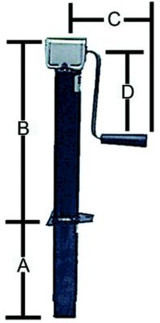 BAL PRODUCTS DIV NCO 29025B 2000 LB SIDEWIND TONGUE JACK