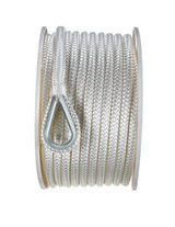 SEACHOICE 42101 ANCH LINE WHT BRD 3/8 X 100