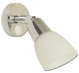 SCANDVIK 41365 LED READ LT CHRM W GL SHADE