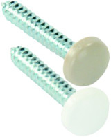 JR PRODUCTS 20415 KAPPET SCREWS W/COVERSWHITE
