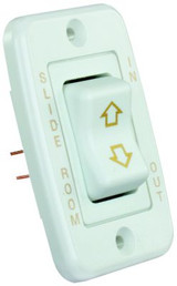 JR PRODUCTS 12345 SINGLE SLIDEOUT SWITCH WHITE