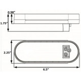 SEACHOICE STL12RKSCH LED 6" OVAL LIGHT RED 6 DIODES