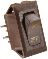RV DESIGNER S273 SWITCH-ROCKR 10A BRN GOLD-TEXT