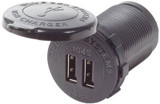 BLUE SEA SYSTEMS 1045-BSS DUAL USB SOCKET 4.8A 12-24VDC