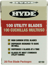 HYDE TOOLS 42150 HD UTILITY KNIFE BLADES 100/PK