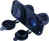 SEA-DOG LINE 426505-1 DOUBLE USB & POWER SOCKET