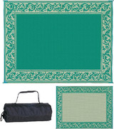 MING'S MARK INC RC4-GRN 8X20 PATIOMAT GREEN/BEIGE