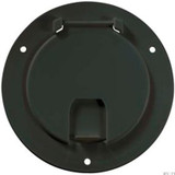 RV DESIGNER B113 DELUXE CABLE HATCH ROUND BLK