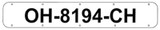 BERNARD ENGRAVING RP3200W 4 X 32.5 WHT REG. PLATES PR/PK