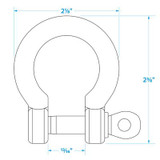 SEACHOICE 43181 ANCHOR SHACKLE - SS - 3/8