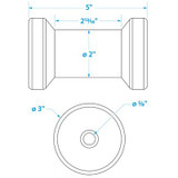 C.H. YATES RUBBER 50-56190 SPOOL ROLLER-5 -5/8 ID(BULK)