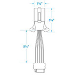 SEACHOICE 13881 7 TO 5 WAY/ADAPT W/8" WIRE