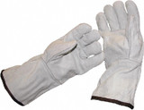 SHRINKWRAP ACCESSORIES DS009 LONG CUFF LEATHER GLOVES PAIR
