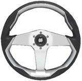UFLEX GRIMANI B/S/VE STEERING WHL-BLACK GRIP SILVR