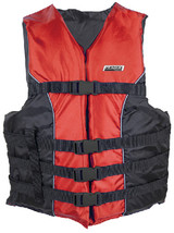BODY GLOVE VESTS 50-85410 4-BELT SKI VEST RED 4XL/5XL