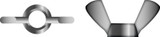 SEACHOICE RP-MP1372SC 1/4-20 WING NUT 2/BG