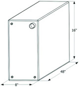 ICON TECHNOLOGIES 12733 FRESH WATER TANK 48X16X8 25G
