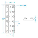 SEACHOICE 13531 TERMINAL BLOCK-6 GANG