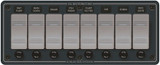 BLUE SEA SYSTEMS 8261 PANEL H2O 12VDC 8 POS HORIZ.