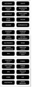 BLUE SEA SYSTEMS 8067 LABEL KIT AC PANEL